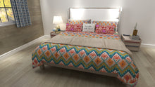 将图片加载到图库查看器,Boho Chevron Reversible Cotton Quilt 3 Piece Set