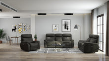 将图片加载到图库查看器,Echo Gray Leather Power Sofa w/Power Adjustable Headrests