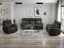 将图片加载到图库查看器,Echo Gray Leather Power Sofa w/Power Adjustable Headrests