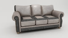 将图片加载到图库查看器,Split Rail 8 Foot 3 Cushion Western Cowhide Sofa