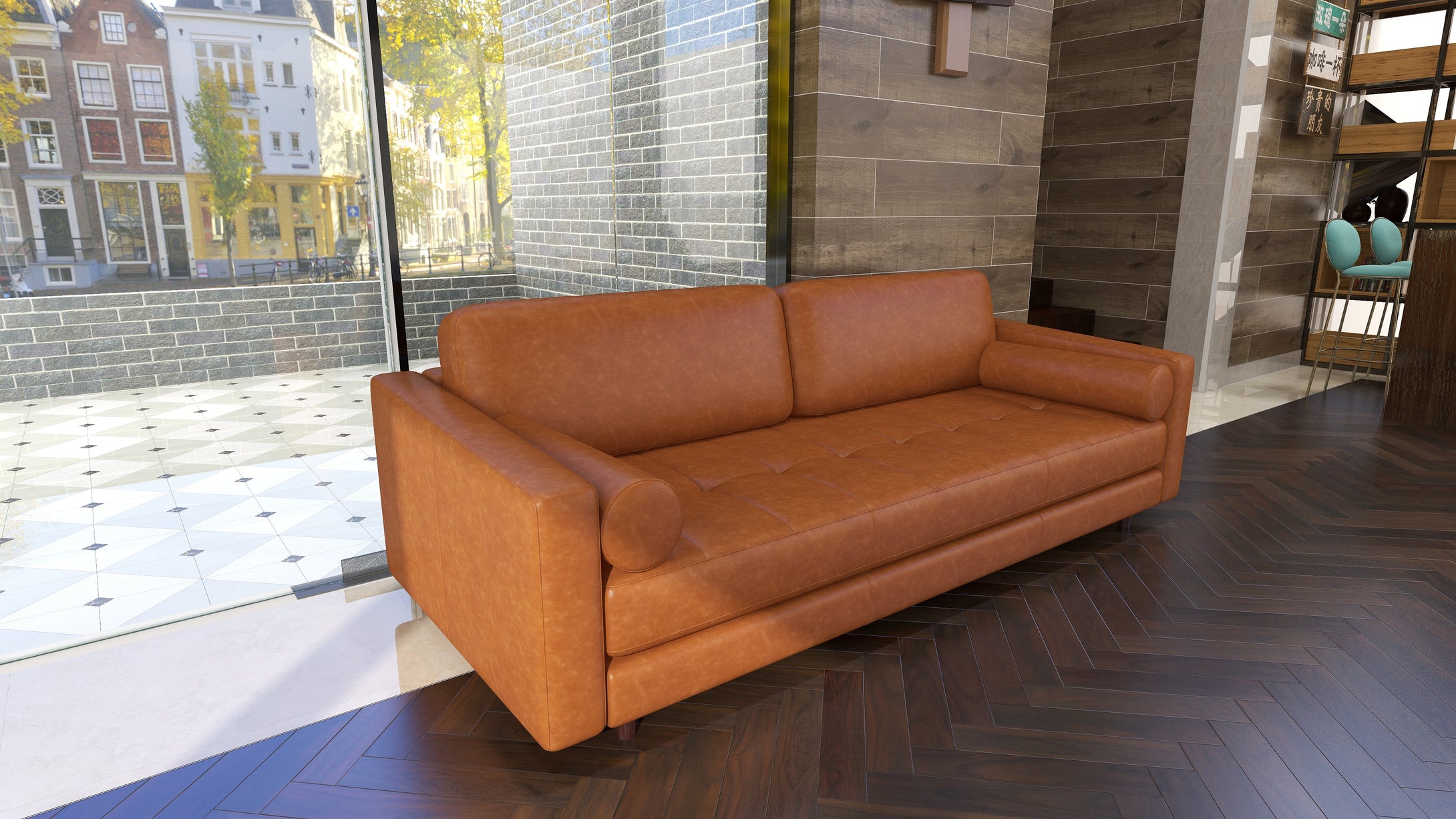 Modern Sofa 3 Seater Leather