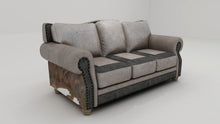 将图片加载到图库查看器，Split Rail 8 Foot 3 Cushion Western Cowhide Sofa
