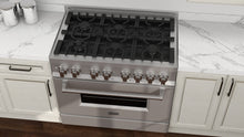 将图片加载到图库查看器，ZLINE 36 in. 4.6 cu. ft. Dual Fuel Range with Gas Stove and Electric Oven in Stainless Steel (RA36)
